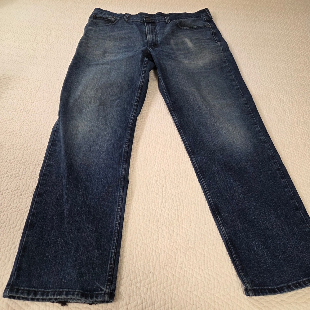 Levis 550 Relaxed Fit Jeans Mens 38x32 Dark Wash Blue Stretch Denim Straight Leg